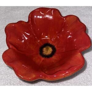 Ambiance Fiori di Paradiso Bowl Curved Rim Poppy Seeds Decorative & Useful Boho